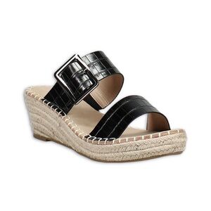 Vintage Havana Robin Wedge Sandals in Black
